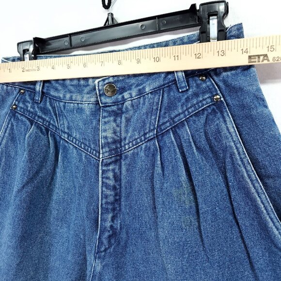 Vintage Gloria Vanderbilt by Murjani Jeans Size 12 High Pleated Straight Leg - Picture 3 of 14